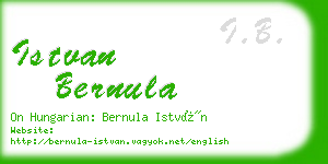 istvan bernula business card